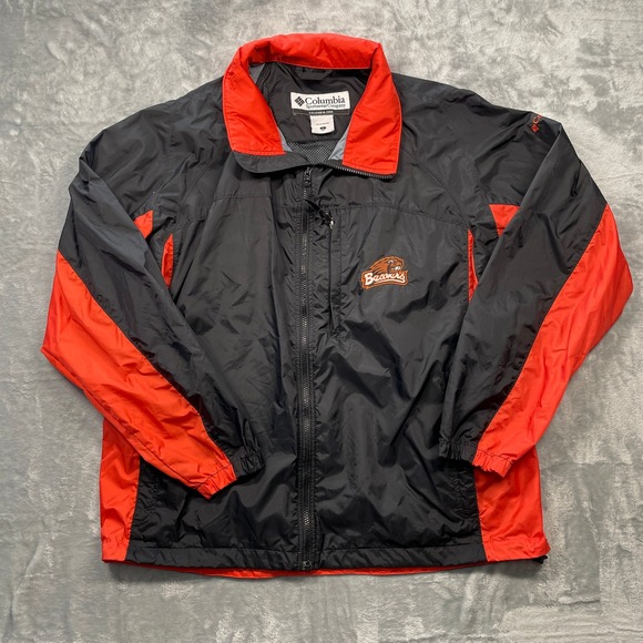 Columbia Other - Columbia Oregon State Beavers Packable Raincoat Mens Black Orange Good Hooded L
